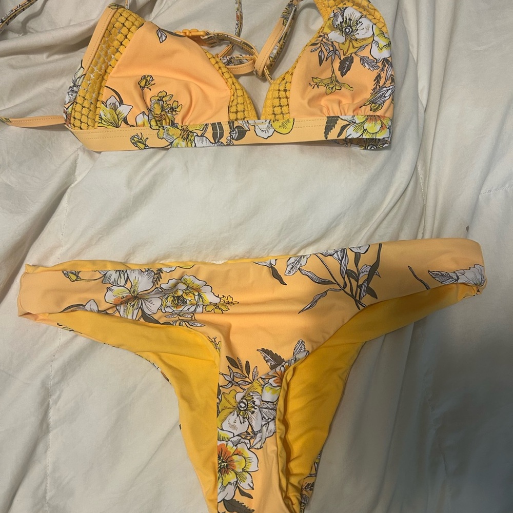 Floral Yellow Bikini Set